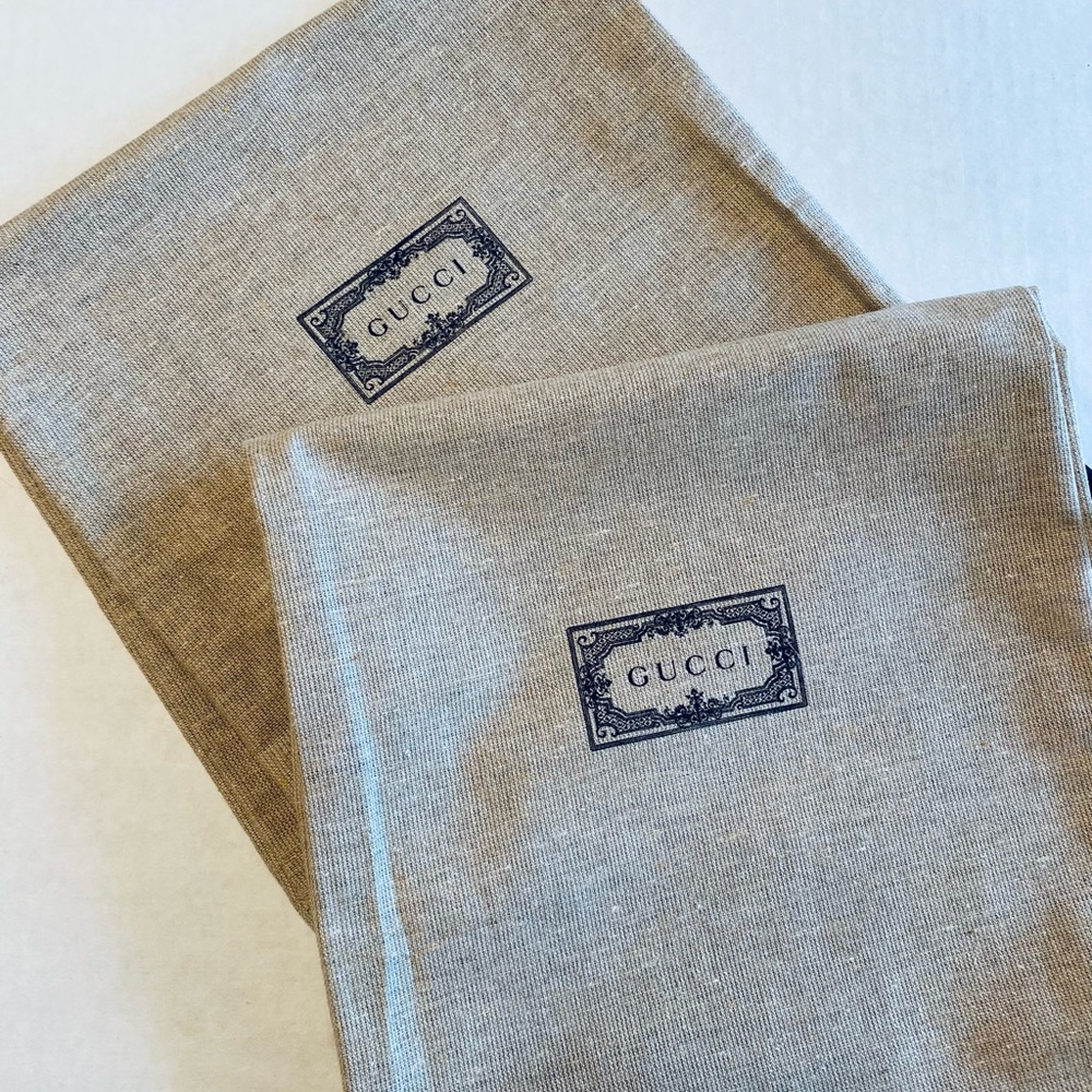 Set of (2) Two Gucci Shoebags Dustbags